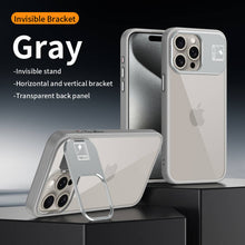 Load image into Gallery viewer, Titanium alloy invisible stand case for iPhone