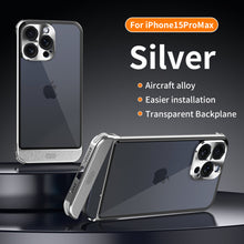 Load image into Gallery viewer, Titanium steel transparent frameless case for iPhone