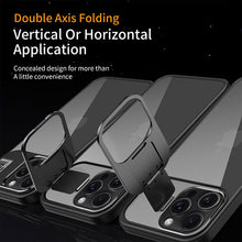 Load image into Gallery viewer, Titanium alloy invisible stand case for iPhone