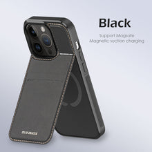 Load image into Gallery viewer, MagSafe high quality flip leather case for iPhone