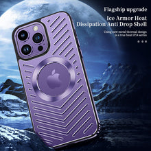 Load image into Gallery viewer, MagSafe Titanium alloy frame hollowed out case for iPhone