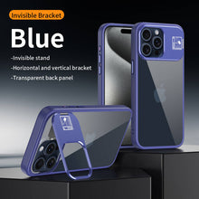 Load image into Gallery viewer, Titanium alloy invisible stand case for iPhone