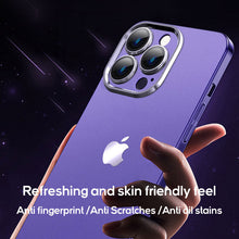 Load image into Gallery viewer, Metal camera frame light frosted case for iPhone