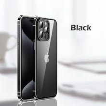 Load image into Gallery viewer, Titanium steel frame transparent case for iPhone