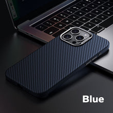 Load image into Gallery viewer, MagSafe ultrathin Kevlar carbon fiber frosted case for iPhone
