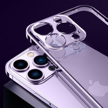 Load image into Gallery viewer, Small steel alloy frame HD back plate case for iPhone