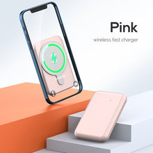 Load image into Gallery viewer, Mini Magnetic wireless fast charger with 5000mAh