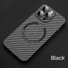 Load image into Gallery viewer, MagSafe light and thin carbon fiber textured case for iPhone 12-13 series