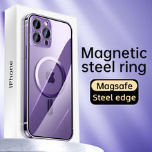 Load image into Gallery viewer, MagSafe HD transparent stainless steel frame case for iPhone