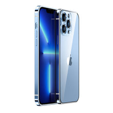 Load image into Gallery viewer, Small steel alloy frame HD back plate case for iPhone