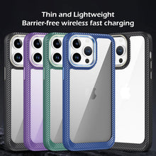 Load image into Gallery viewer, Metal carbon fiber border case for iPhone
