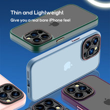 Load image into Gallery viewer, Alloy camera frame frosted skin friendly case for iPhone