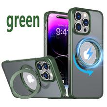 Load image into Gallery viewer, Alloy magnetic ring frosted case for iPhone
