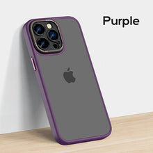 Load image into Gallery viewer, Alloy camera frame frosted skin friendly case for iPhone