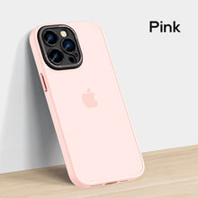 Load image into Gallery viewer, Alloy camera frame frosted skin friendly case for iPhone