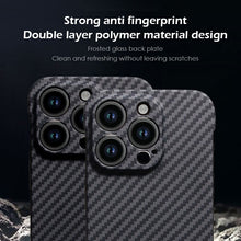 Load image into Gallery viewer, Ultra thin borderless carbon fiber  case for iPhone