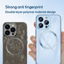 Load image into Gallery viewer, Metal frame transparent constant yellow MagSafe case for iPhone