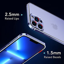 Load image into Gallery viewer, Small steel alloy frame HD back plate case for iPhone