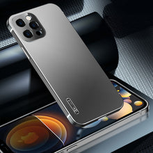 Load image into Gallery viewer, Stainless steel frame frosted case for iPhone