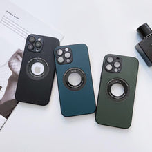 Load image into Gallery viewer, MagSafe Leather Hollow Frosting Skin friendly Case for iPhone