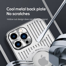 Load image into Gallery viewer, MagSafe metal back hollow case for iPhone