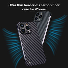 Load image into Gallery viewer, Ultra thin borderless carbon fiber  case for iPhone