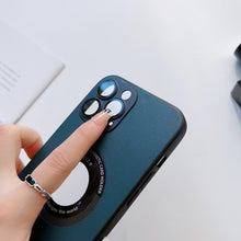 Load image into Gallery viewer, MagSafe Leather Hollow Frosting Skin friendly Case for iPhone
