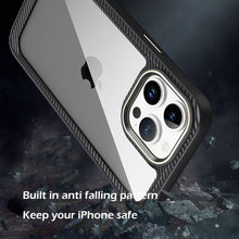 Load image into Gallery viewer, Metal carbon fiber border case for iPhone