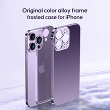 Load image into Gallery viewer, Original color alloy frame frosted case for iPhone