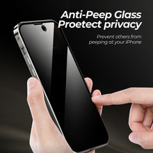 Load image into Gallery viewer, Titanium steel frame transparent anti peeping case for iPhone
