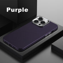 Load image into Gallery viewer, MagSafe ultra thin carbon fiber frosted case for iPhone
