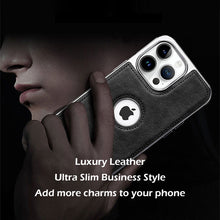 Load image into Gallery viewer, Business hollowed out leather case for iPhone
