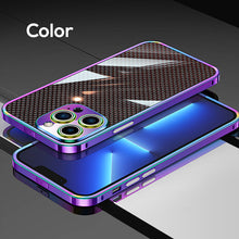 Load image into Gallery viewer, Metal frame and carbon fiber back panel case for iPhone
