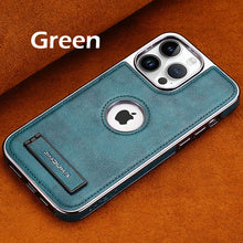 Load image into Gallery viewer, Business hollowed out leather case for iPhone
