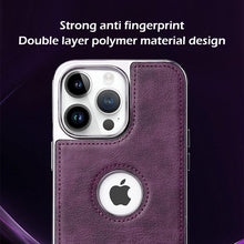 Load image into Gallery viewer, Business hollowed out leather case for iPhone
