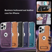 Load image into Gallery viewer, Business hollowed out leather case for iPhone
