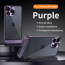 Load image into Gallery viewer, Titanium steel transparent frameless case for iPhone
