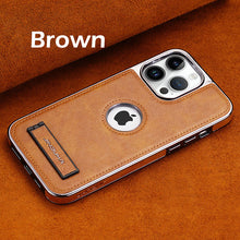 Load image into Gallery viewer, Business hollowed out leather case for iPhone
