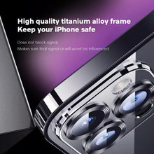 Load image into Gallery viewer, Ultra thin titanium alloy frame HD crystal backplate case for iPhone
