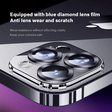 Load image into Gallery viewer, Ultra thin titanium alloy frame HD crystal backplate case for iPhone
