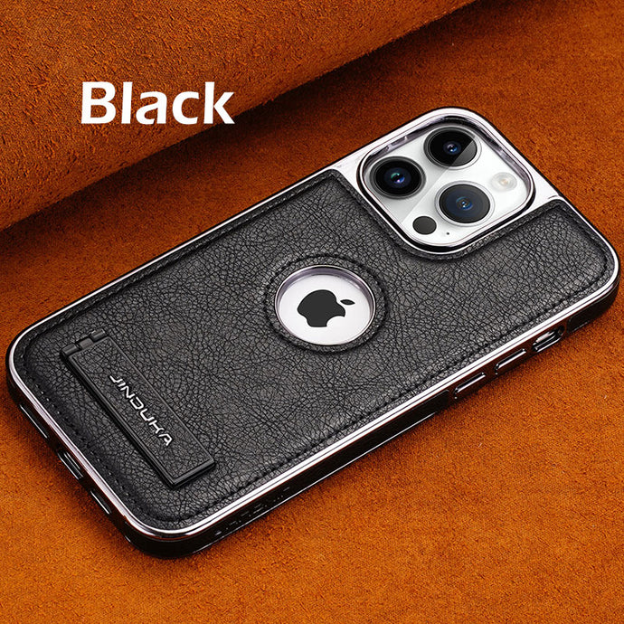 Business hollowed out leather case for iPhone