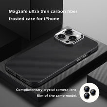 Load image into Gallery viewer, MagSafe ultra thin carbon fiber frosted case for iPhone
