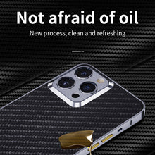 Load image into Gallery viewer, Metal frame and carbon fiber back panel case for iPhone
