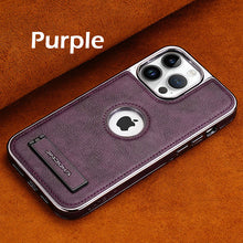 Load image into Gallery viewer, Business hollowed out leather case for iPhone
