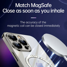 Load image into Gallery viewer, MagSafe ultra thin crystal backplate case for iPhone
