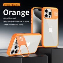 Load image into Gallery viewer, Titanium alloy invisible stand case for iPhone
