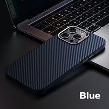 Load image into Gallery viewer, MagSafe ultrathin Kevlar carbon fiber frosted case for iPhone
