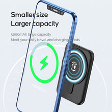Load image into Gallery viewer, Mini Magnetic wireless fast charger with 5000mAh
