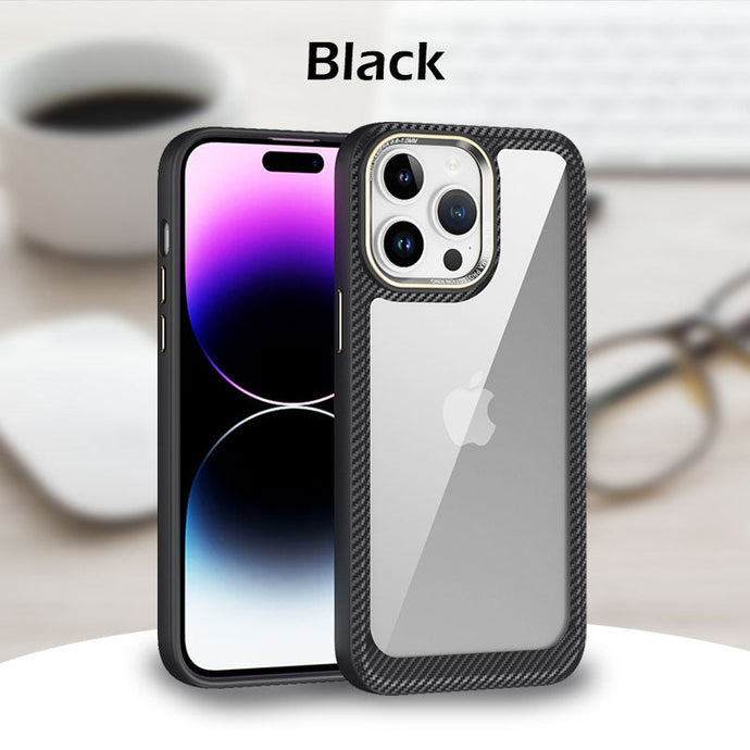 Metal carbon fiber border case for iPhone