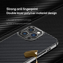 Load image into Gallery viewer, MagSafe ultra thin electroplated frame carbon fiber case for iPhone
